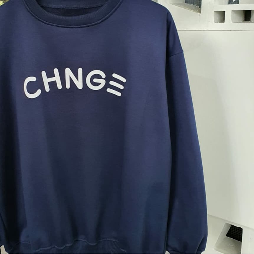 Change Sweater Remaja Pria Wanita Sweatshirt XXL Gaya Trendy Bahan Fleece