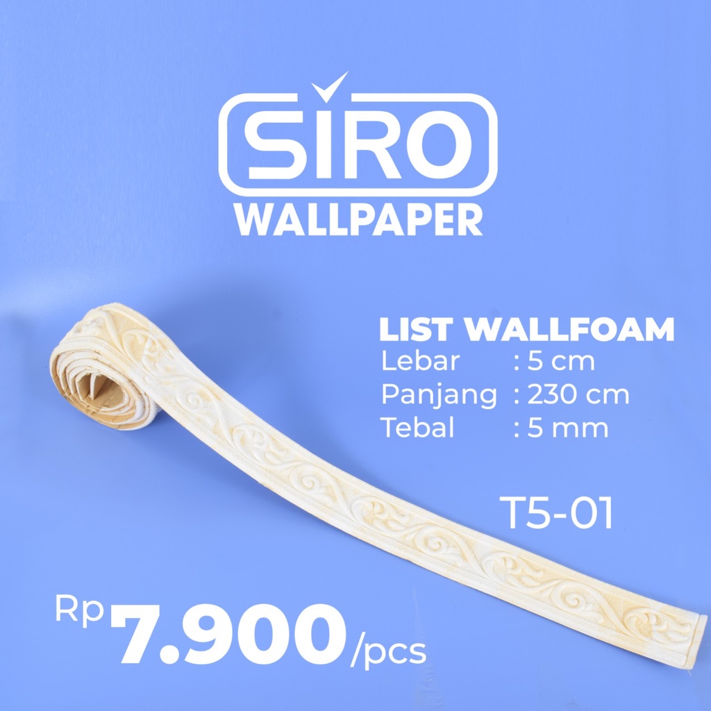 LIST BORDER FOAM 3D LIS WALLPAPER BORDER STICKER-T5-01 CREAM