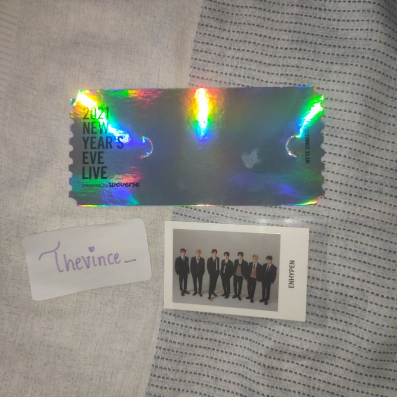Enhypen NYEL New Years Eve Live Official Special Hologram Polaroid Ticket