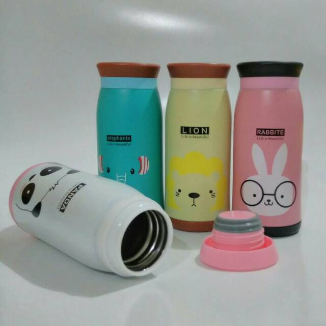 Promo Botol Termos Travel, Motif Animal Character