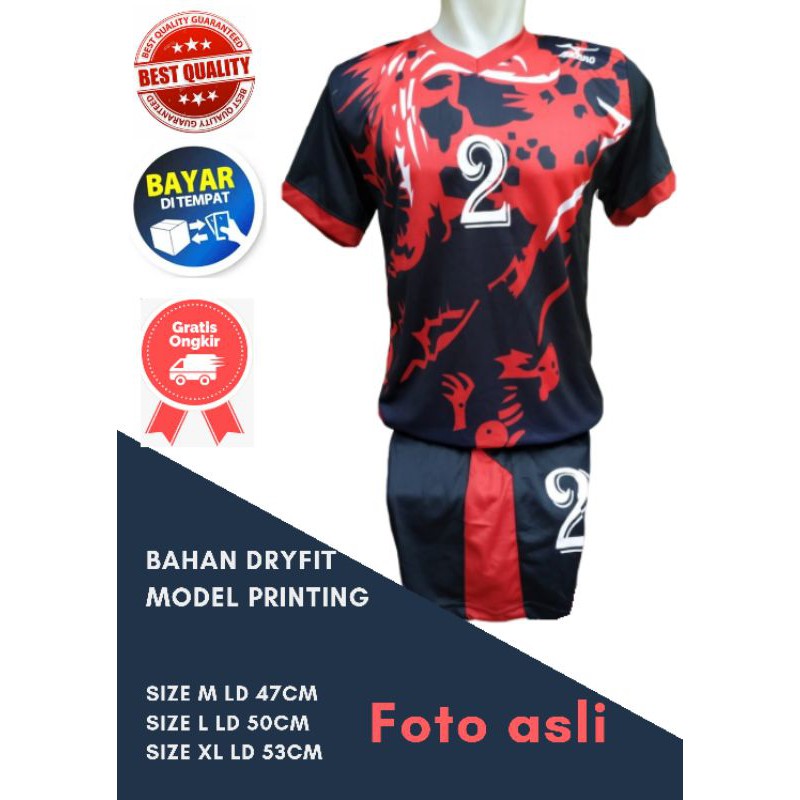 Baju Jersey bola /futsal/volly printing unisex