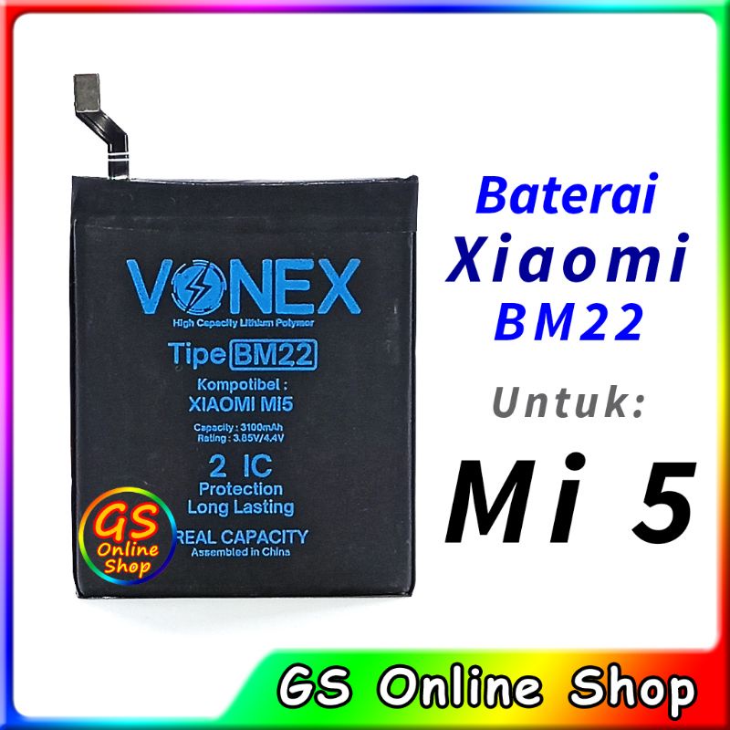 Baterai Vonex BM22 Xiaomi Mi 5  Mi5 Prime Mi5 Pro