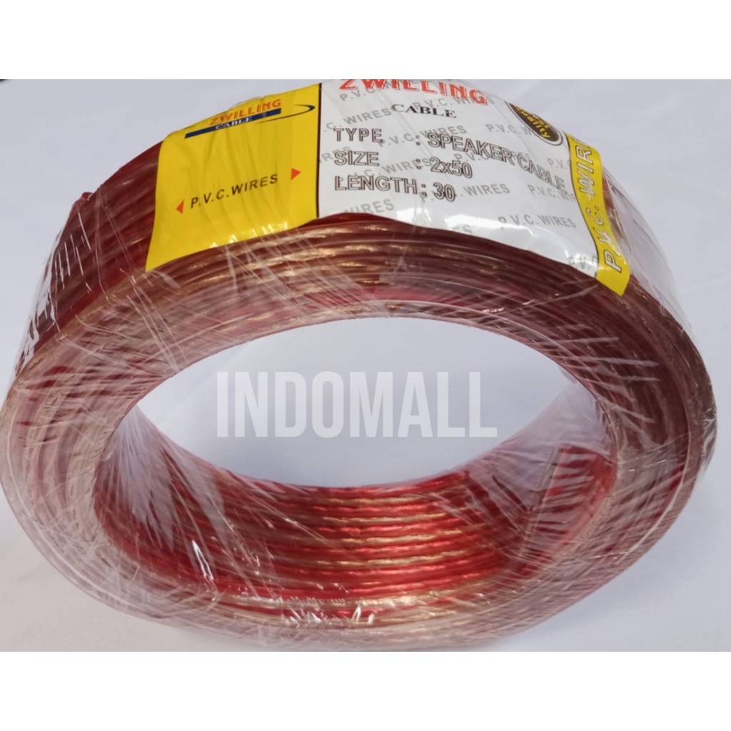 kabel monster audio transparan/kabel serabut/kabel lampu/ kabel murah/kabel listrik 20yard/2X30/2X50/2X80