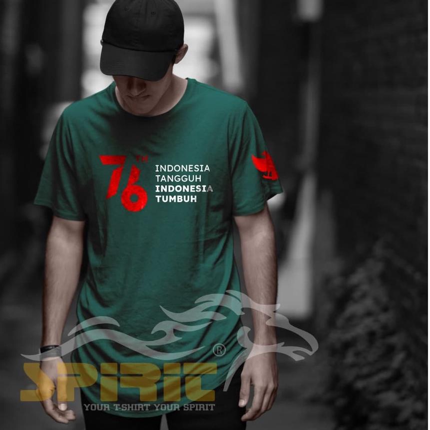 Baru 17 AGUSTUS T-Shirt BAJU KAOS 17 AGUSTUSAN KAOS KEMERDEKAAN INDONESIA KAOS HUT RI KE 76 100%Cott