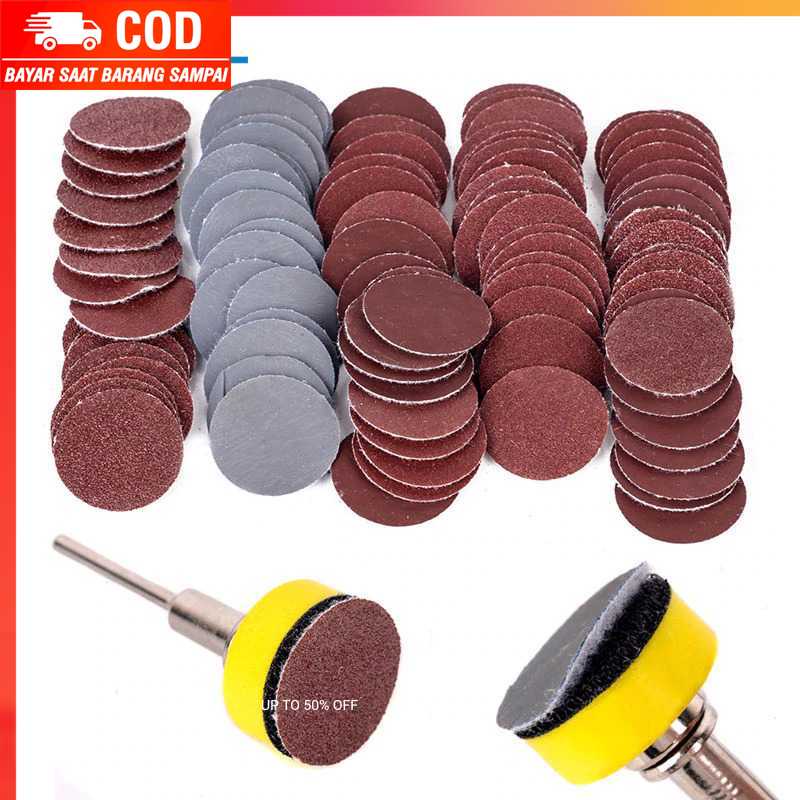 (100% BARANG ORI) Mata Bor Polishing Fiber Wheel Sanding Disc 100PCS NEW-1511