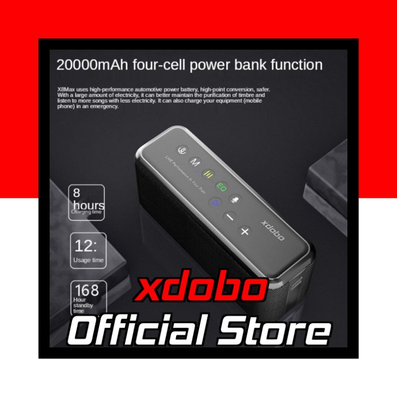 XDOBO X8 MAX 100W Speaker Bluetooth Kapasitas Baterai 20.000MAh