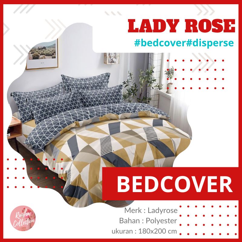 RC Bedcover Lady Rose Rumbai  Motif Minimalis