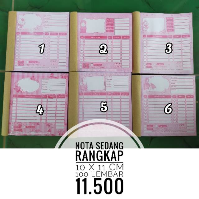 

Nota olshop sedang rangkap / nota murah / nota karakter/ nota laundry kosongan/ nota londri