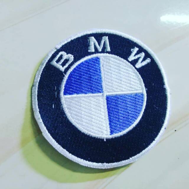 Emblem patch bordir logo bmw