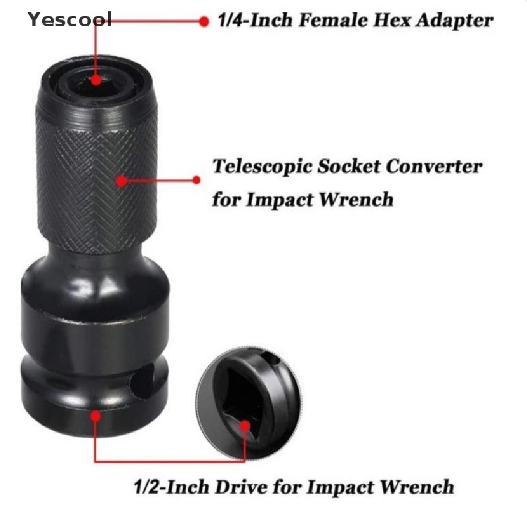 Yes Set Adapter Konverter Kunci Pas Ratchet Hex Untuk Alat Pertukangan