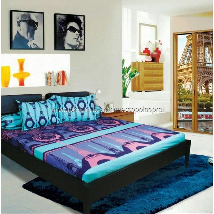 [[Paling Lariss]] SPREI CALIFORNIA QUEEN 160X200 EIFFEL SEPRAI SPRAI SEPRAY