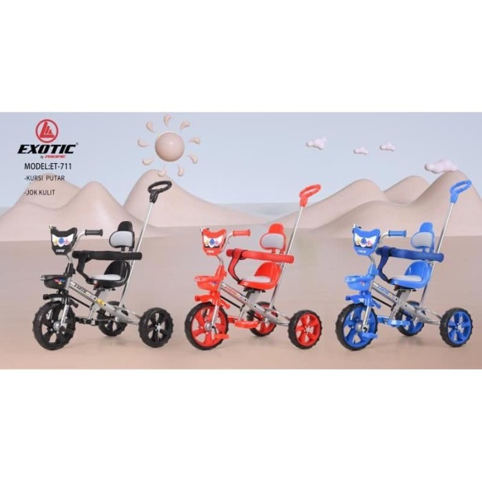 EXOTIC ET-711 Tricycle Stroller Micro Trike Smart Trike Sepeda BMX Sepeda Anak Bayi Sepeda Roda 3 Ti