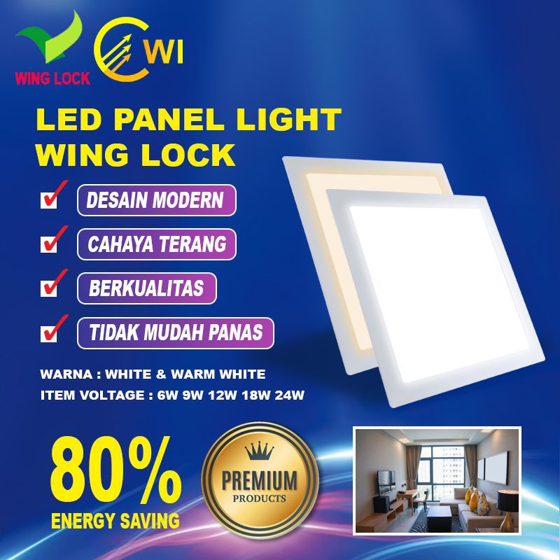 LED Panel Light 12 Watt IB Kotak Wing Lock
