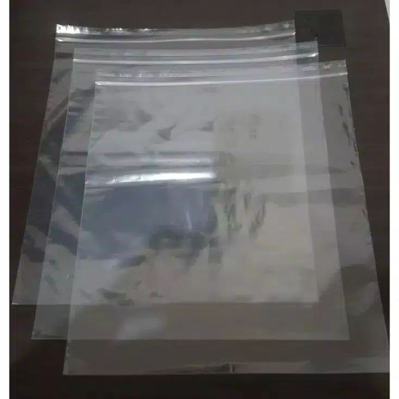 BLUKING Kantong plastik klip besar transparan 30x40 cm isi 50 lembar