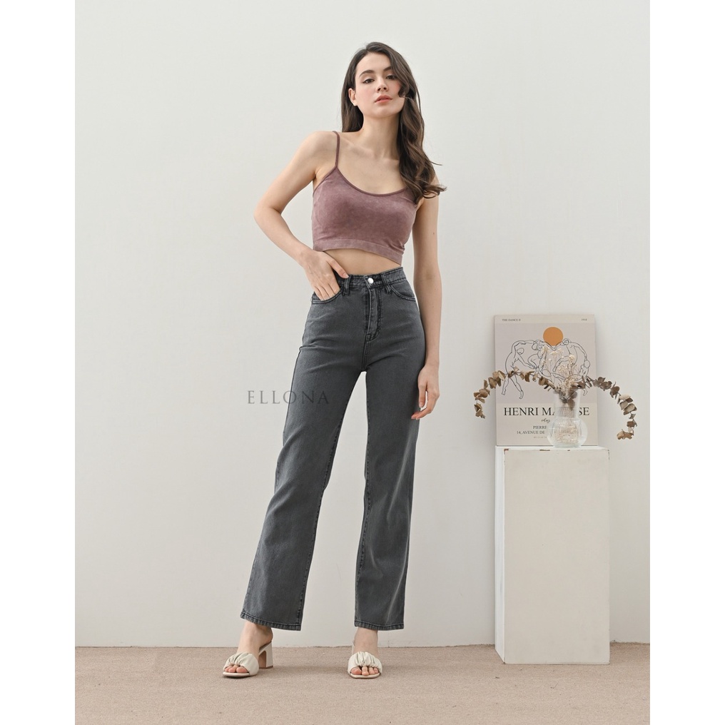 OSSO JEANS - Fiona Kulot Jeans Warna Snowgrey