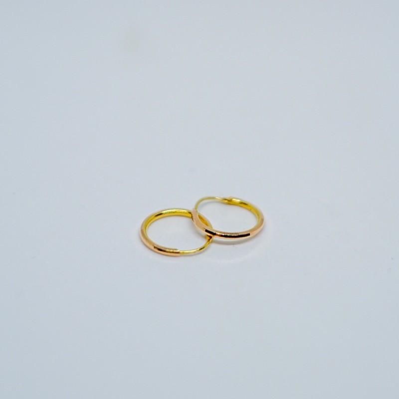 Anting Ring Anak/Dewasa Polos Emas