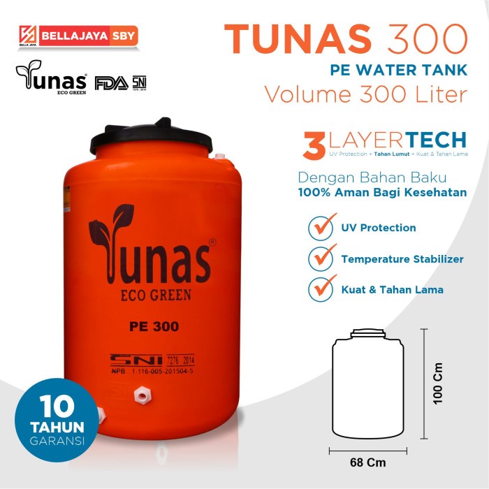 Tandon Air 300 Liter Tunas