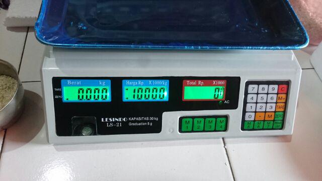 Ls-21 Timbangan Buah Kue Dapur Digital Computing Scale 30 Kg Double Display  Timbangan Digital 30kg