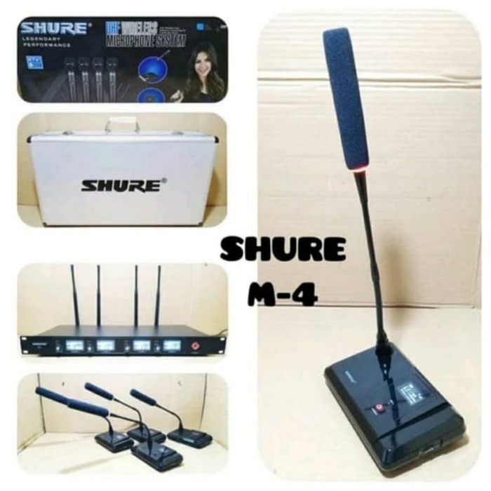 MICROPHONE mic MEJA WIRELESS SHURE M4 MIC CONFERENCE PODIUM free KOPER