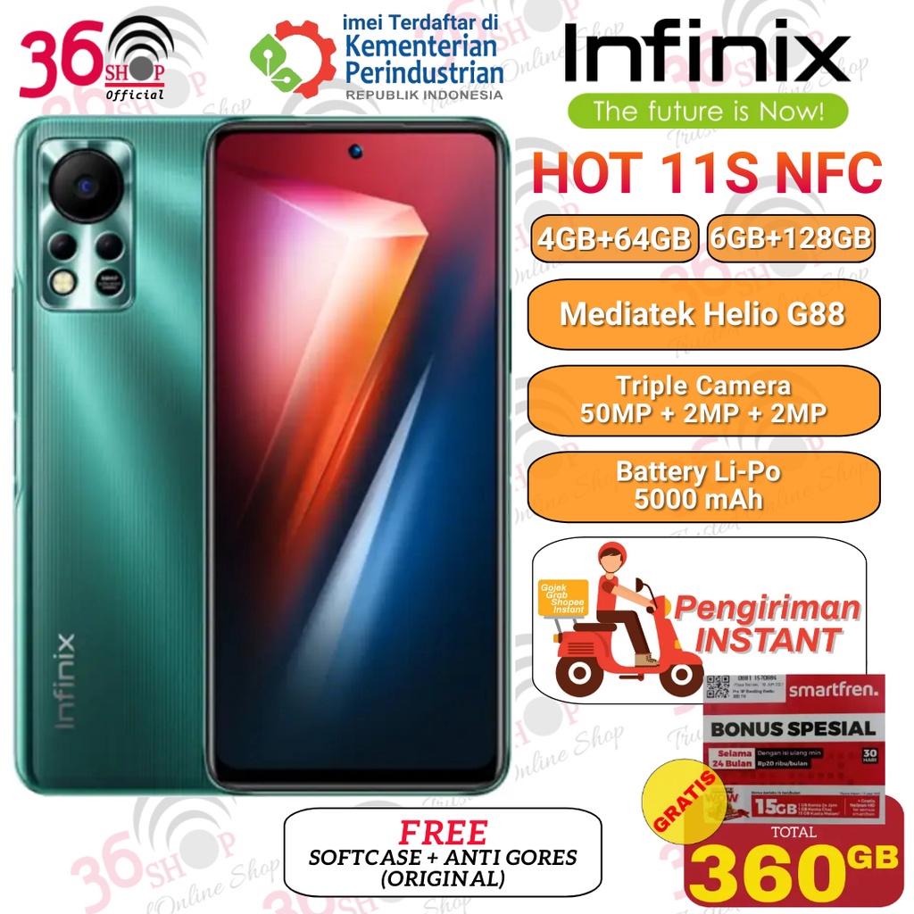 Infinix Hot 11s NFC [4GB+64GB] + [6GB+128GB] Garansi Resmi Infinix 1 Tahun-1