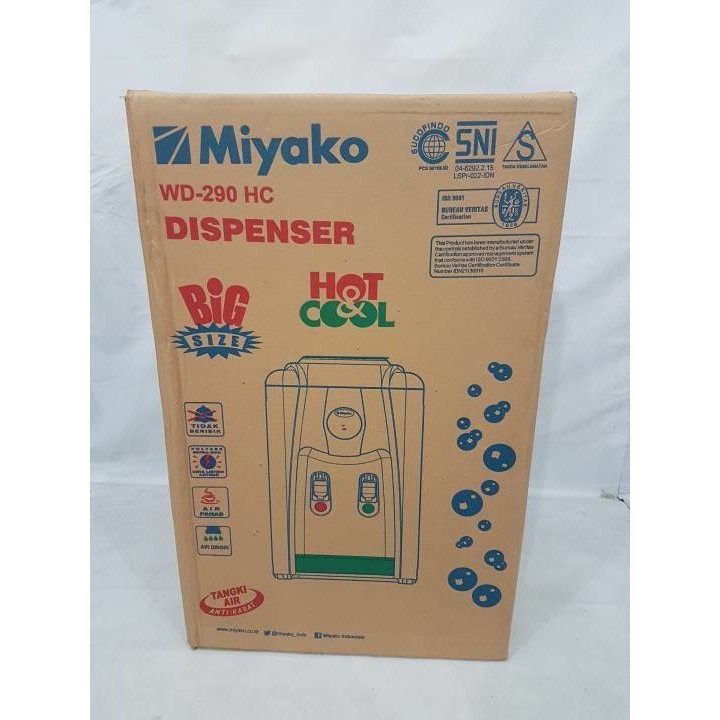 Miyako Dispenser Hot n Cool WD 290HC - 290 HC - WD290HC Panas dingin