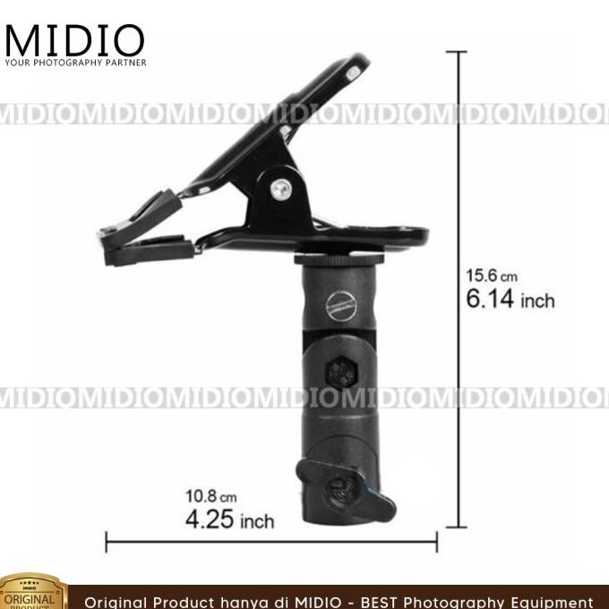 Midio Penjepit Clamp Besi Properti Foto Plus Aluminium Spigot 3/8 1/4