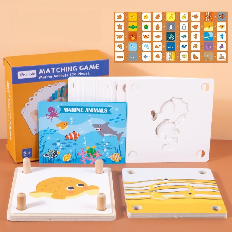 Mainan MATCHING GAME Mainan Edukasi Montessori Anak Wooden Puzzle Anak