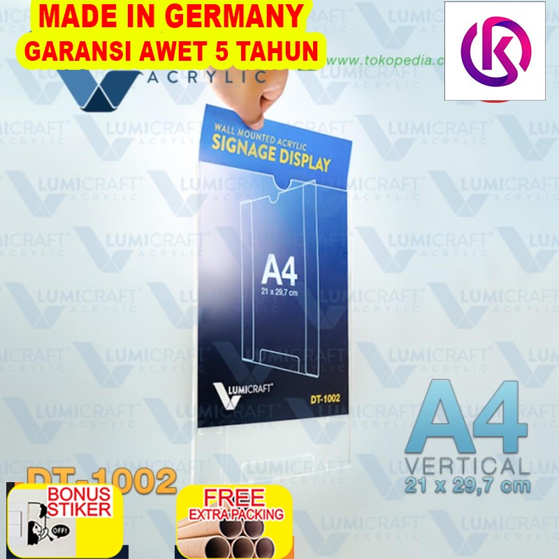 

Terlaris Display Tembok Akrilik / Wall Acrylic Display Sliding (A4) | DT-1002