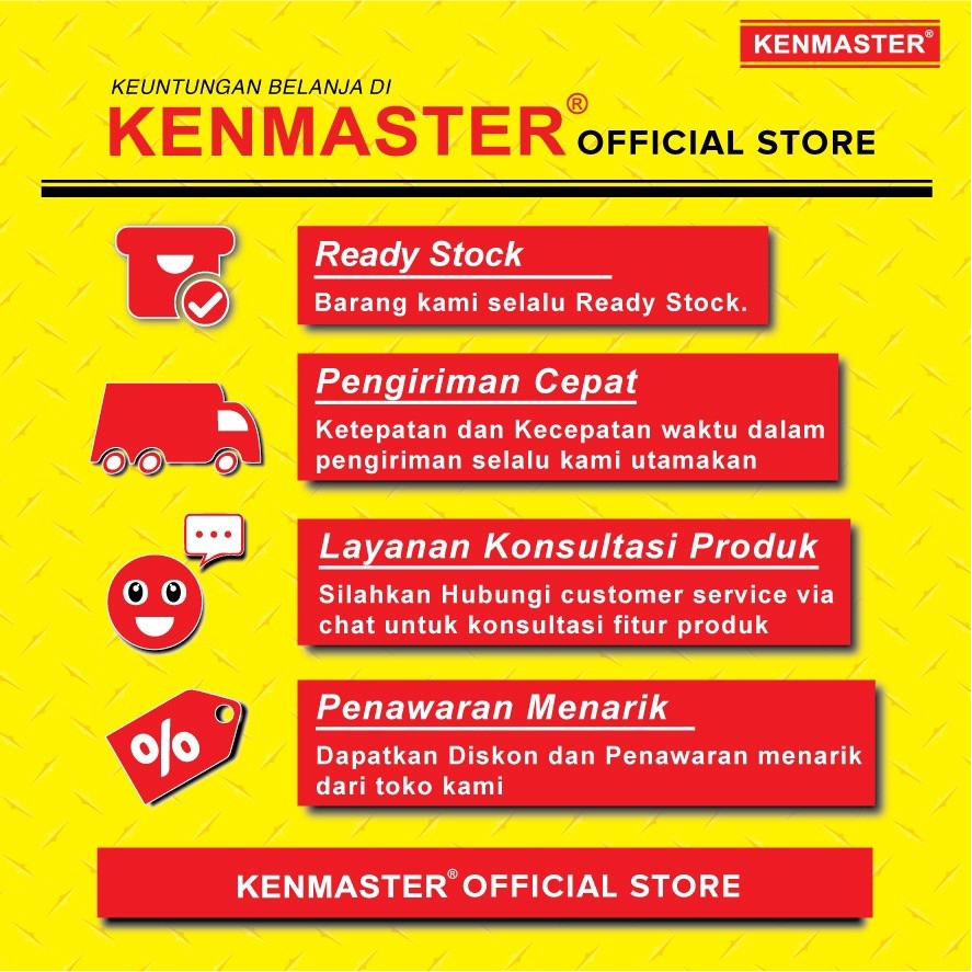 Kenmaster Stop Kontak F9 4 + 1 Lubang 1.5M