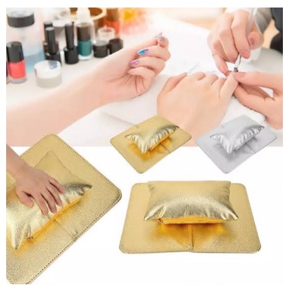 Manicure cushion pad Gold / bantal alas manicure nailart pillow arm rest