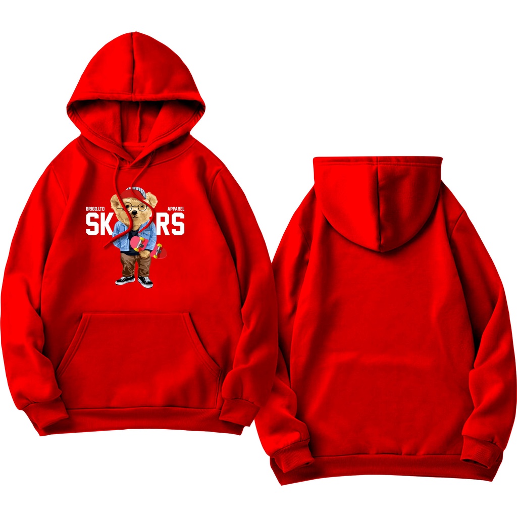 BRIGO Jumper Hoodie BERUANG SKATER II Sweater Hoodie BRIGO Sablon DTF Fleece Cotton II SIZE M-XXL (Pria &amp; Wanita) Free stiker&amp;Gantungan Kunci