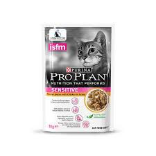 Proplan Pouch Sensitive 85g 1 box (isi 12pcs) Pro Plan Sachet Buat Pencernaan Sensitive Kucing