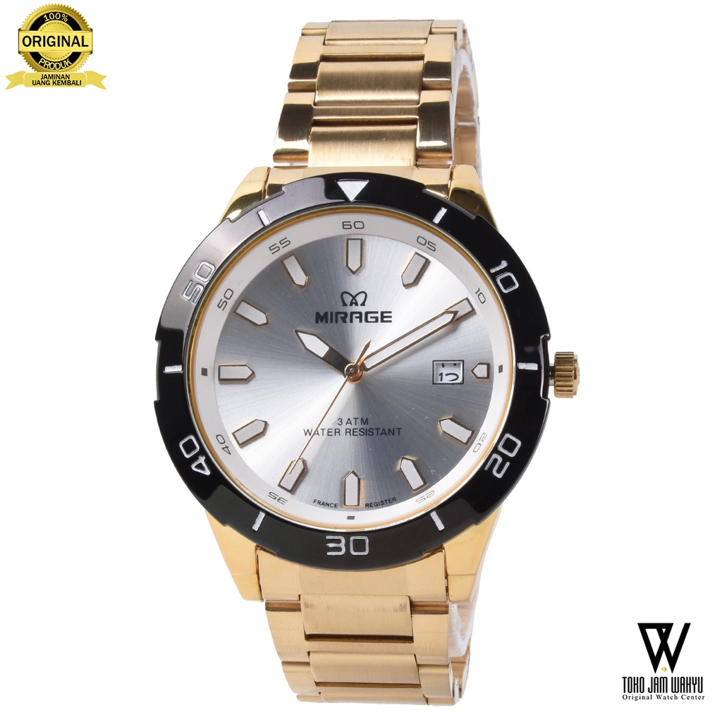 Mirage 8758M-A Jam Tangan Pria - Gold Silver - Stainless Steel
