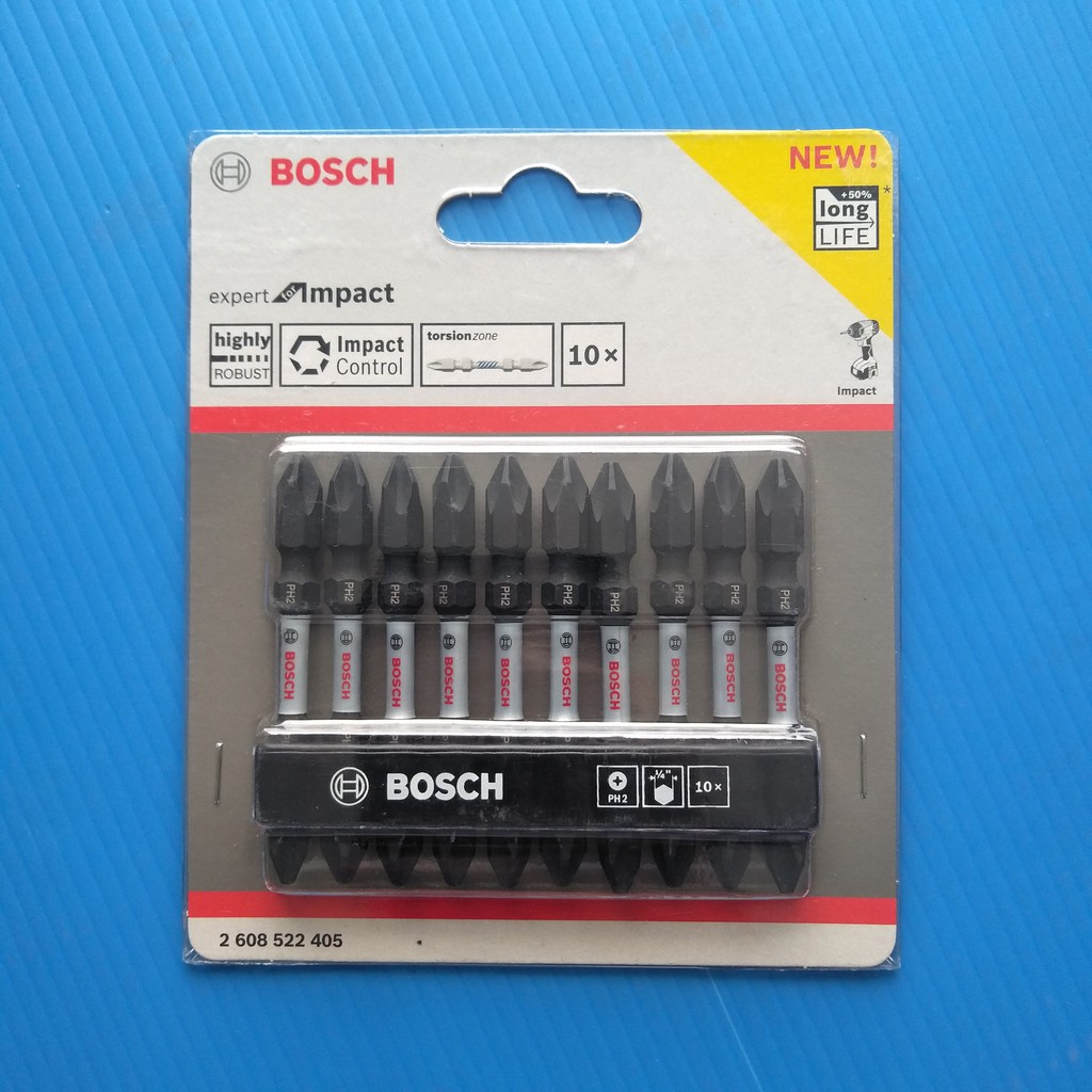 BOSCH MATA OBENG GYPSUM IMPACT PH2 6x65 (+/+) (10pcs)