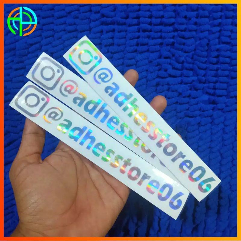 Jual Stiker Nama Custom Hologram Pelangi ( Bisa Request Nama Kamu ...