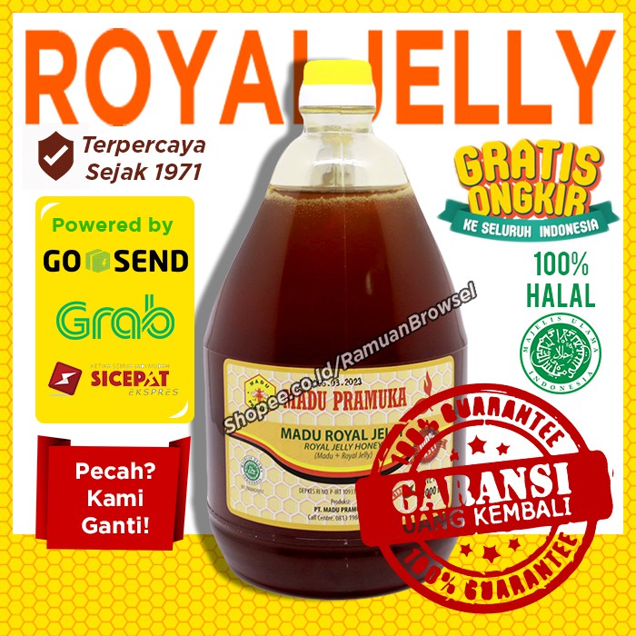 

Madu Royal Jelly Pramuka 2000ml (2 Liter)
