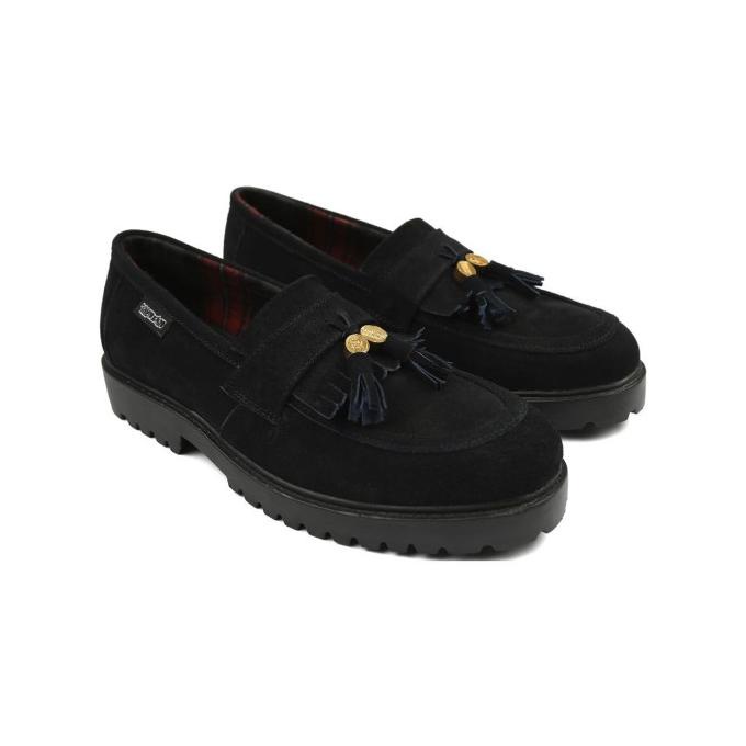 Tassel Loafers Thanksinsomnia x Nappa Milano "Sam 01" Black Suede