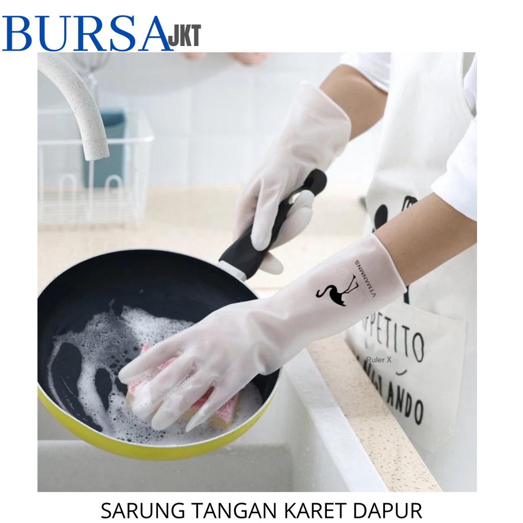 SARUNG TANGAN KARET LATEX DAPUR KOREA CUCI PIRING PERLENGKAPAN DAPUR