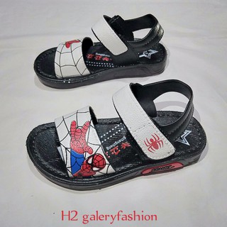  Sandal  anak  laki  laki  motip spider ringan bahan karet 