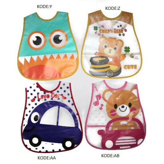 Baby Bibs Celemek Slaber Plastik Besar