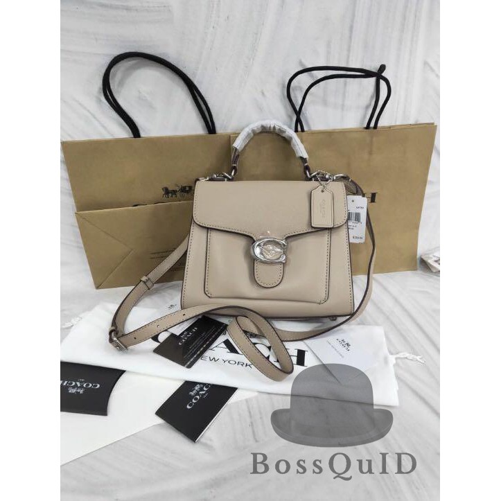 Coach Tabby Top Handle 20 In Taupe