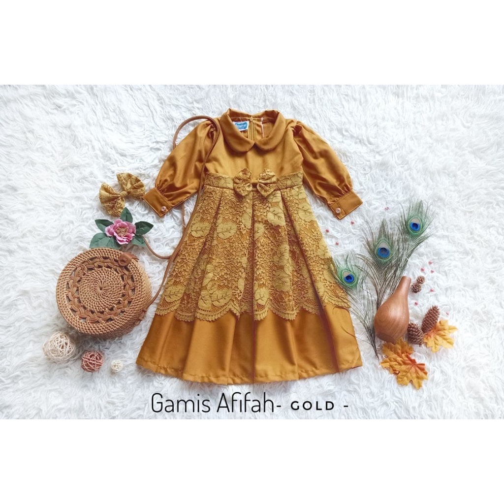 GAMIS AFIFAH / GAMIS IBU DAN ANAK / GAMIS KOMBINASI BROKAT