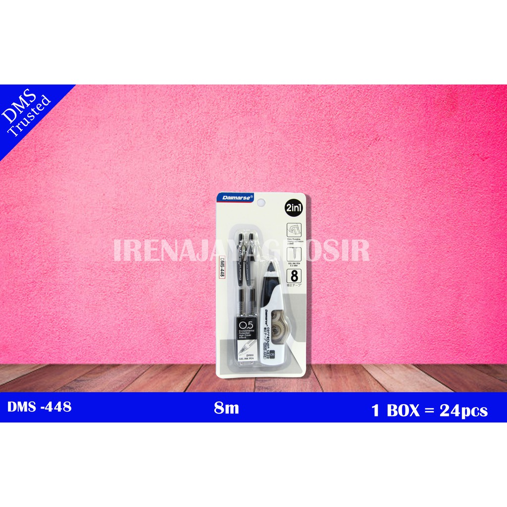 

Correction tape / tip x roll + paket set 2 pulpen / tipe x pita / Daimarse dms-448