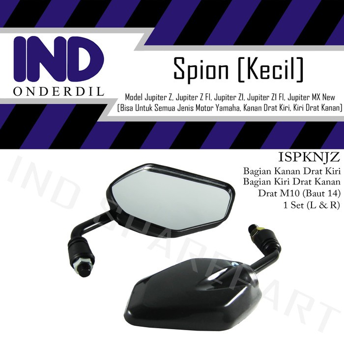 IND Onderdil Spion-Kaca Kiri-Kanan Mini-Kecil Set Yamaha Jupiter Z FI/Mio M3-Z-S-J
