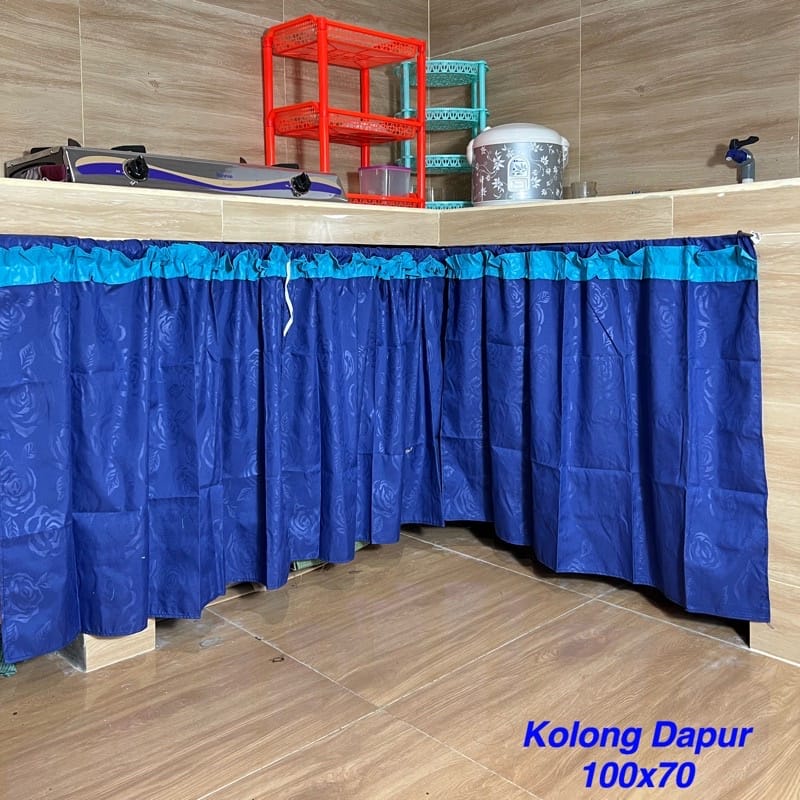 Gorden Tirai Kolong Dapur Polos Terbaru Murah