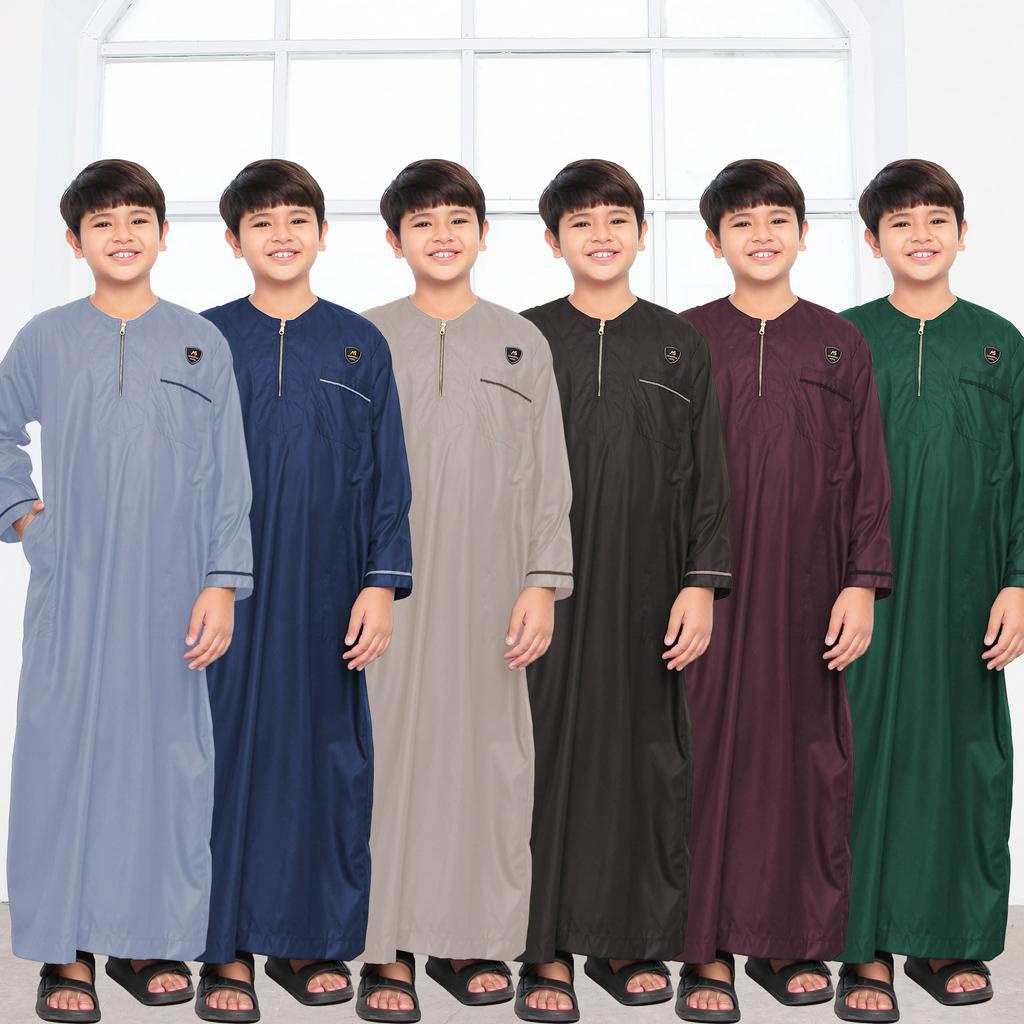 Jubah Anak Laki Laki Casual Lengan Panjang 9-16 Tahun Zaid Series Original Assuffah