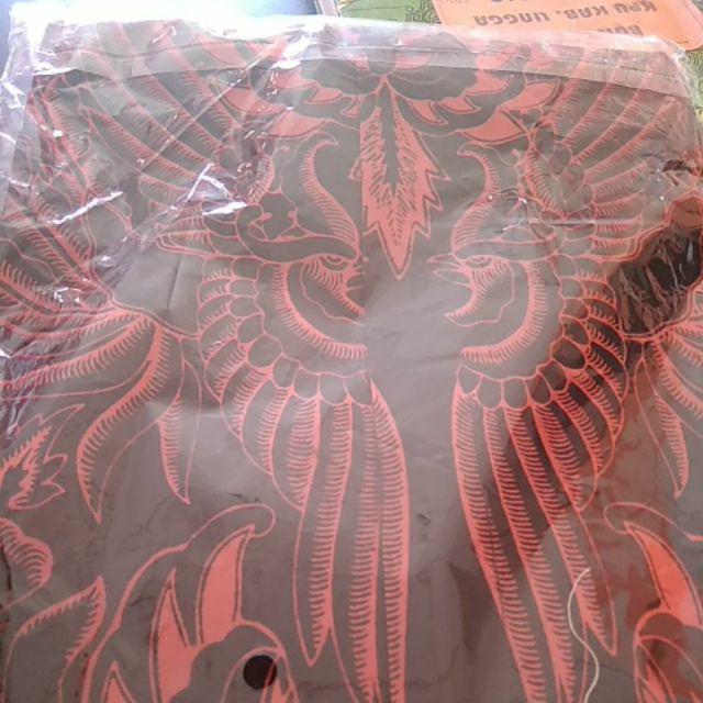 Baju Batik Pria | Manuk Peksi Merah Lengan Panjang Slim Fit Lapis Furing | By Batik Florist