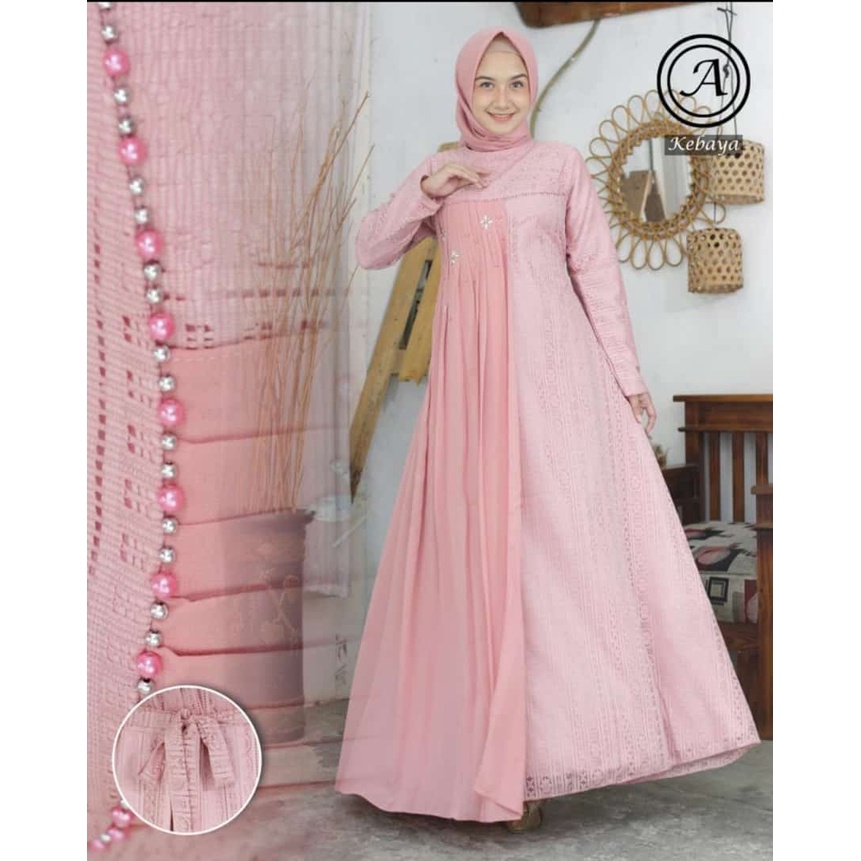 GAMIS BROKAT MALINAMIX CERUTTY BABYDOLL~FASHION GAMIS TERBARU~GAMIS KEKINIAN