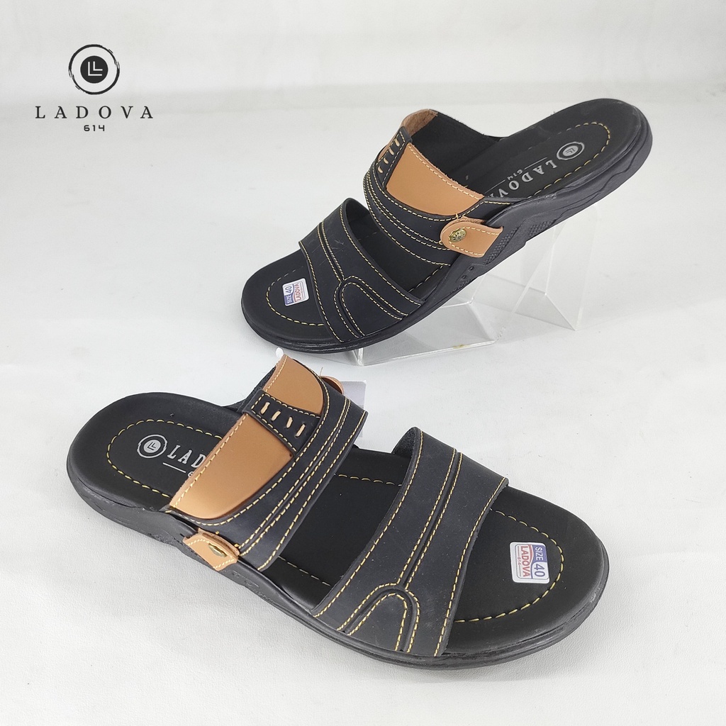 Sandal Pria Casual Slop Original Ladova 614 KP02 / Sandal Cowok Dewasa Keren Kekinian Terbaru