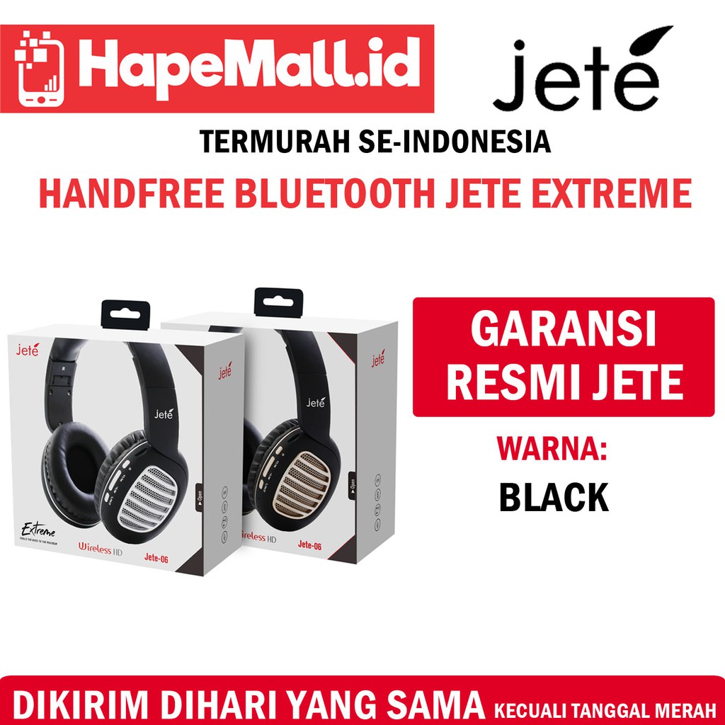 JETE HANDFREE BLUETOOTH EXTREME GARANSI RESMI JETE INDONESIA TERMURAH